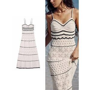 Zara Crochet Maxi Dress / size Medium